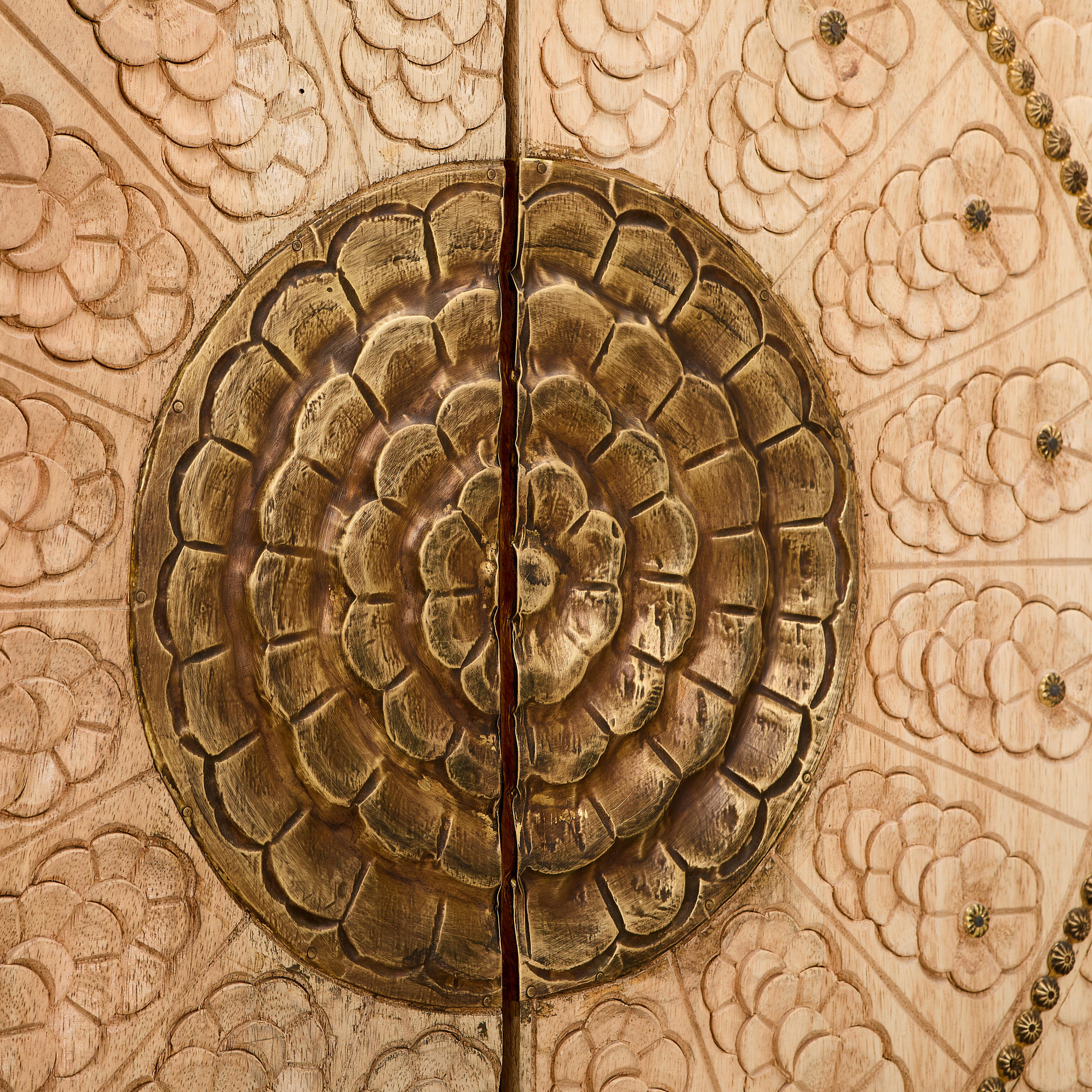 MEHRZWECKSCHRANK 89/180/40 cm  in Naturfarben, Messingfarben  - Messingfarben/Naturfarben, LIFESTYLE, Holz/Metall (89/180/40cm) - Landscape