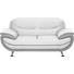 ZWEISITZER-SOFA Lederlook Grau, Weiß - Chromfarben/Weiß, Basics, Textil/Metall (175/85/87cm) - Ti`me ZWEISITZER-SOFA Lederlook Grau, Weiß - Chromfarben/Weiß, Basics, Textil/Metall (175/85/87cm) - Ti`me