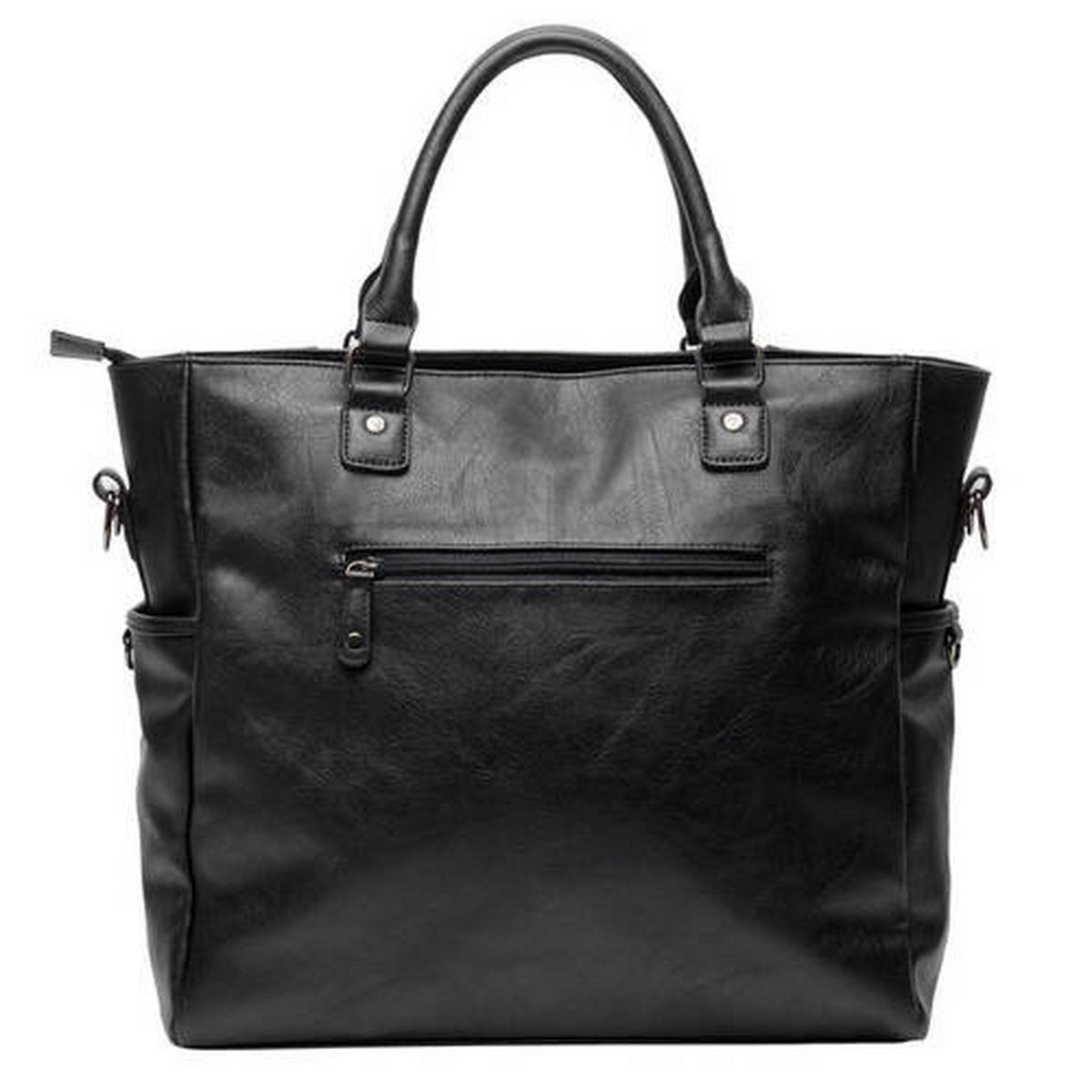WICKELTASCHE Little Company  - Schwarz, Trend, Kunststoff/Textil (35/38/14cm)