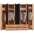 DREHTÜRENSCHRANK  in Anthrazit, Wildeiche  - Wildeiche/Anthrazit, Natur, Glas/Holz (300/218/60cm) - Valnatura
