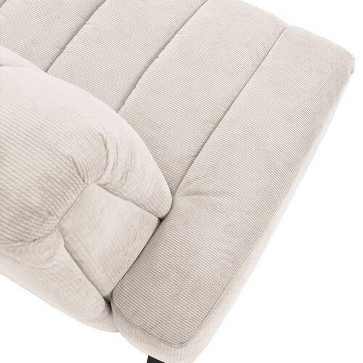 SITZBANK in Textil Beige  - Beige/Schwarz, Design, Textil/Metall (195/87/77cm) - Novel