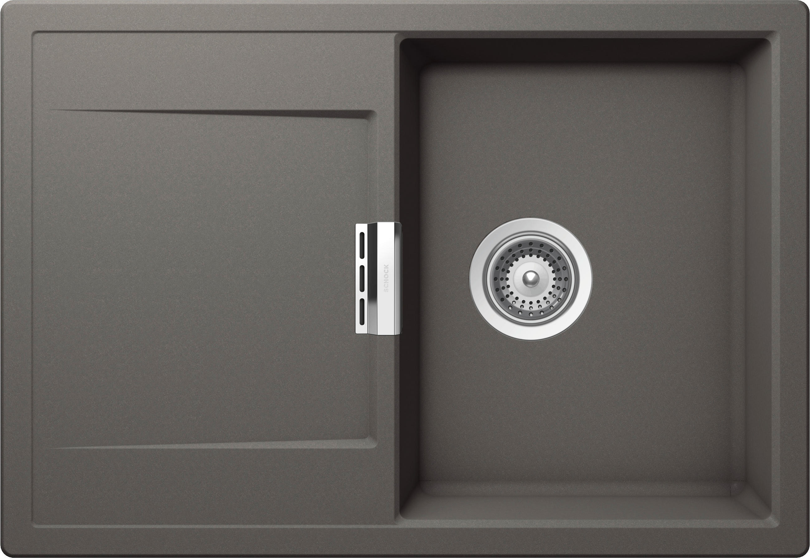 SPÜLE MOND100SASIL  - Grau, Basics, Stein (74/51cm) - Schock