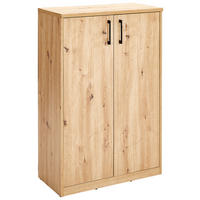 KOMODA, dub artisan, 72/110/36 cm - čierna/dub artisan, Basics, kompozitné drevo/plast (72/110/36cm) - Xora