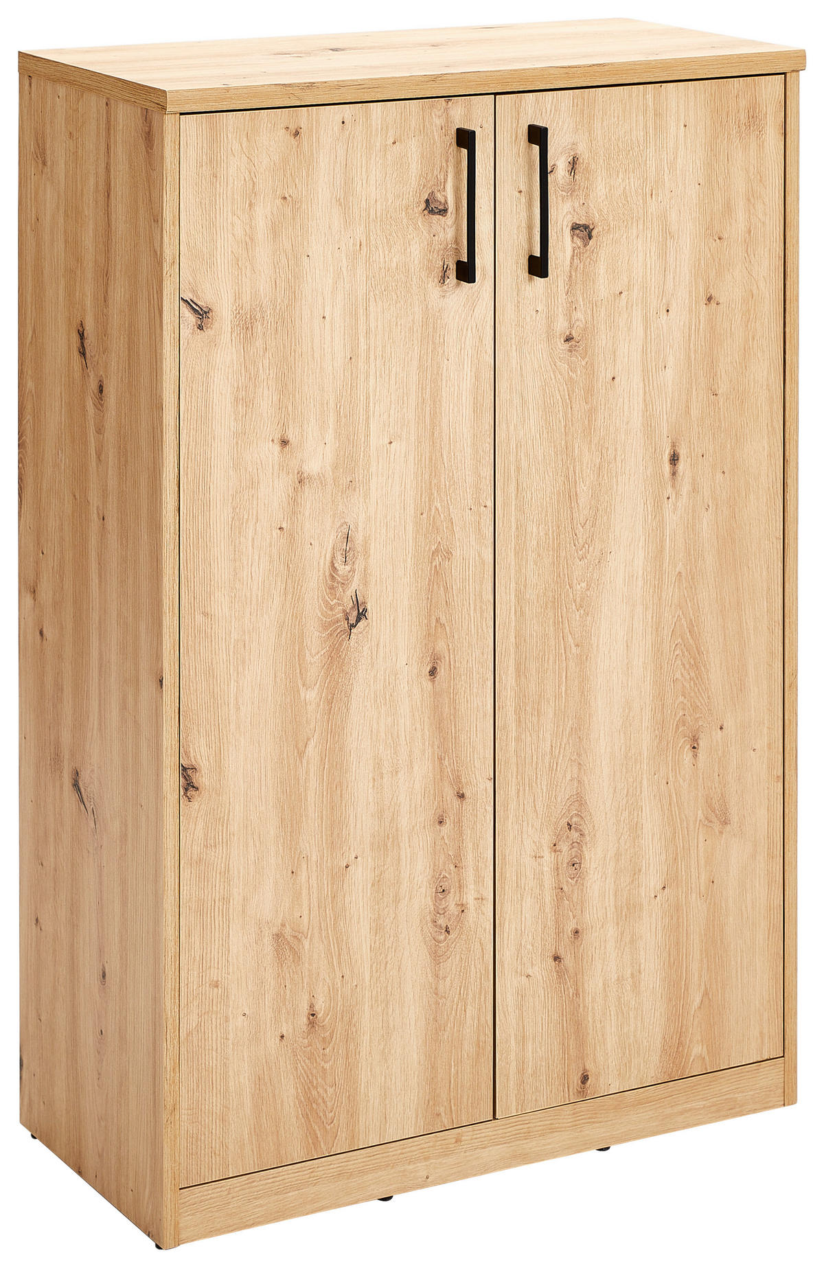 KOMODA, dub artisan, 72/110/36 cm - čierna/dub artisan, Basics, kompozitné drevo/plast (72/110/36cm) - Xora