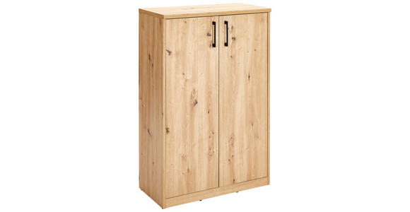 KOMMODE , 72/110/36 cm,  - Schwarz/Eiche Artisan, Basics, Holzwerkstoff/Kunststoff (72/110/36cm) - Xora