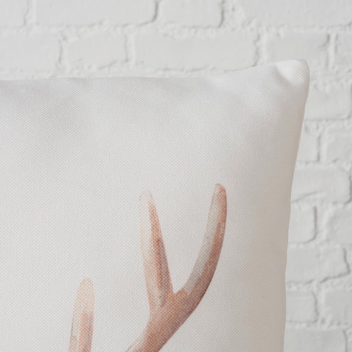 Zierkissen Aspen  50/30 cm   - Weiss/Braun, Romantik / Landhaus, Textil (50/30cm)