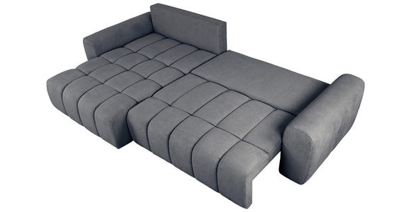ECKSOFA  in Velours Dunkelgrau  - Dunkelgrau/Schwarz, KONVENTIONELL, Kunststoff/Textil (168/298cm) - Carryhome