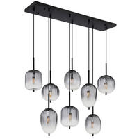 HÄNGELEUCHTE 102,5/32,5/120 cm  - Klar/Schwarz, Design, Glas/Kunststoff (102,5/32,5/120cm)
