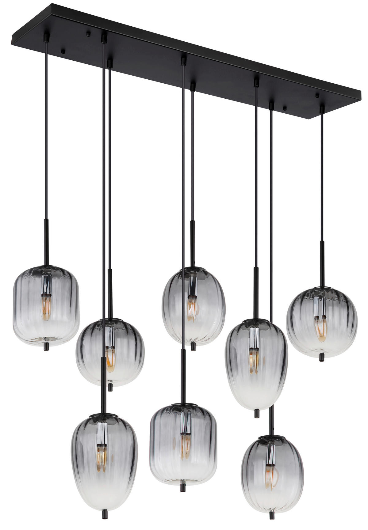HÄNGELEUCHTE 102,5/32,5/120 cm  - Klar/Schwarz, Design, Glas/Kunststoff (102,5/32,5/120cm)