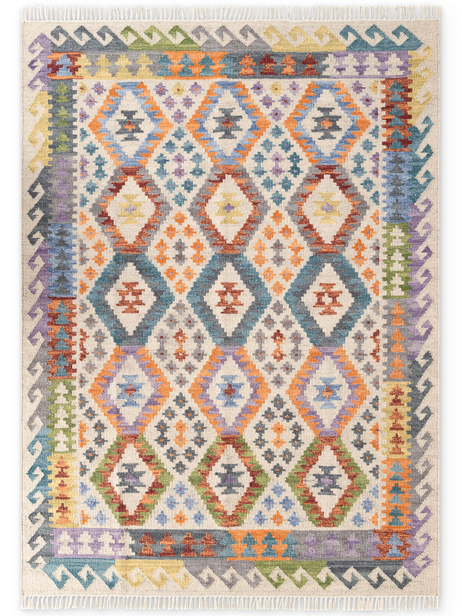 ORIENTTEPPICH 120/170 cm Kamal Creme, Multicolor  - Multicolor/Creme, Design, Textil (120/170cm)