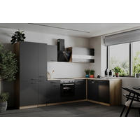 HÖRNKÖK 310/172 cm  i grå  - stålfärgad/grå, Basics, metall/trämaterial (310/172cm) - Respekta