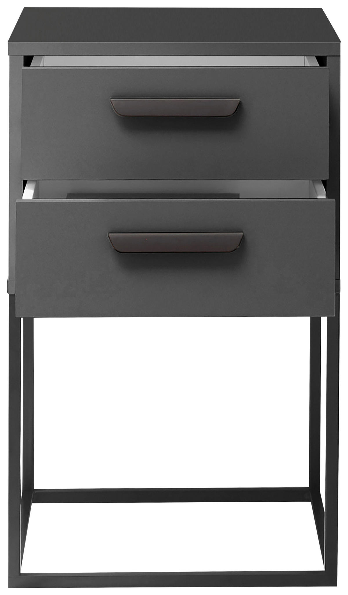 NOĆNI ORMARIĆ boje grafita, crna   - boje grafita/crna, Moderno, drvni materijal/metal (40/65/38,5cm) - Livetastic