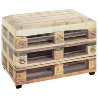 TRUHENBANK 58/42/39 cm Lederlook Dunkelbraun, Hellbraun  - Hellbraun/Dunkelbraun, Design, Textil (58/42/39cm)