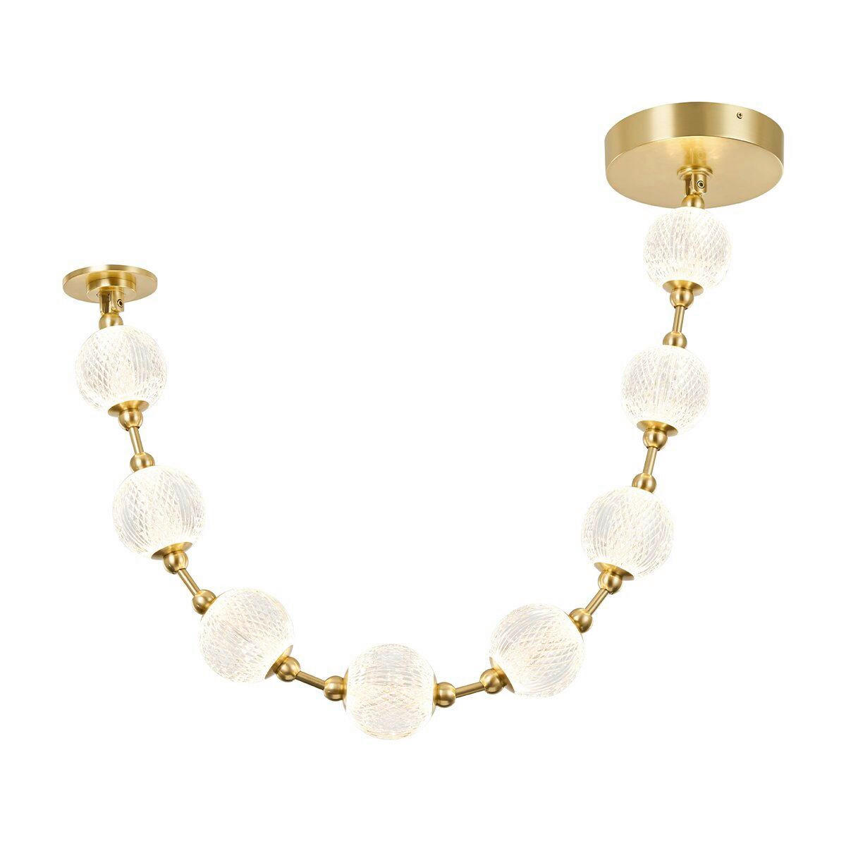 LED-HÄNGELEUCHTE Alora 22,2/147,6 cm   - Messingfarben, KONVENTIONELL, Kunststoff/Metall (22,2/147,6cm) - Elstead Lighting