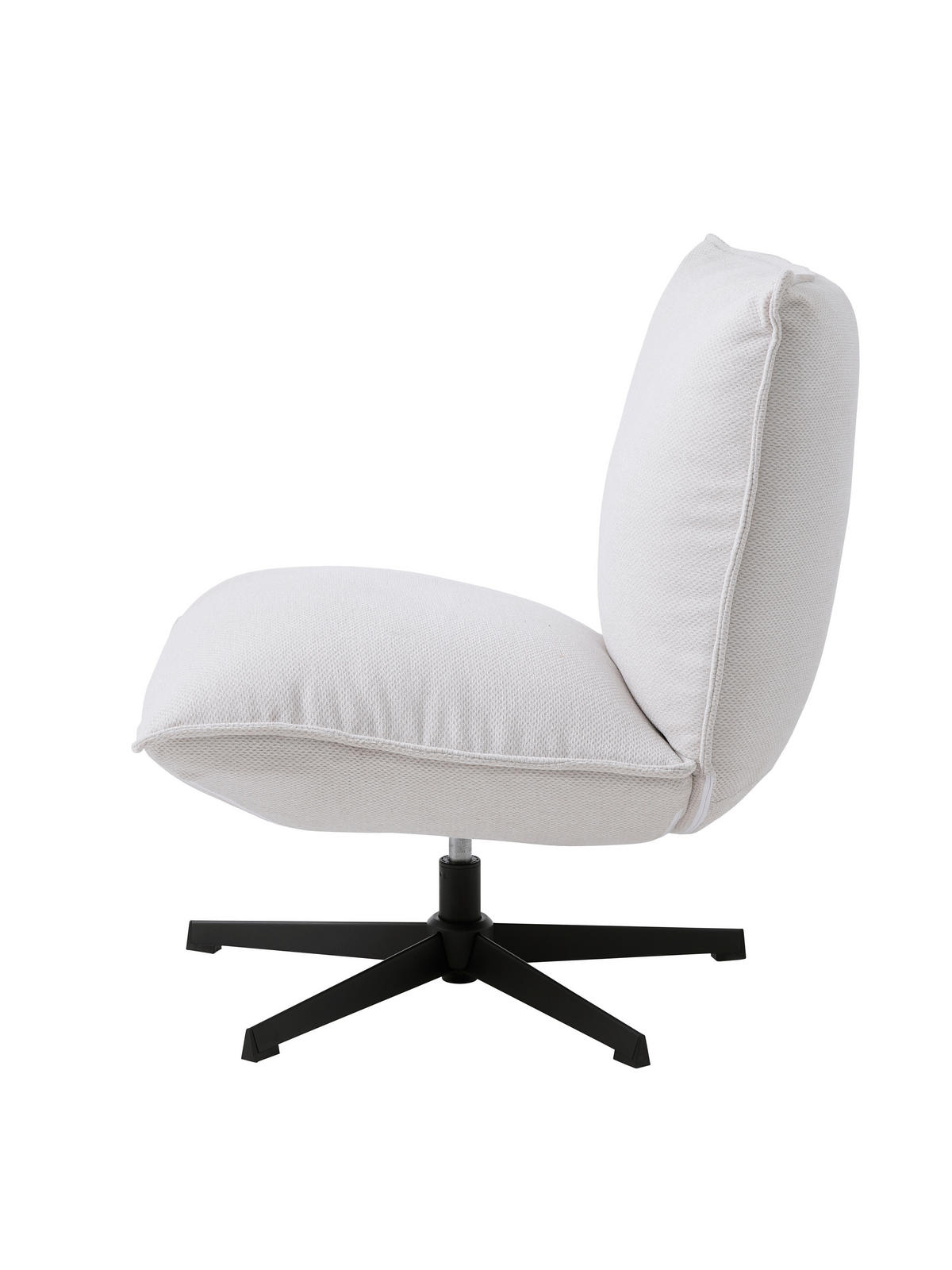 SESSEL in Chenille Weiß  - Schwarz/Weiß, MODERN, Textil/Metall (70/88/83cm) - Livetastic