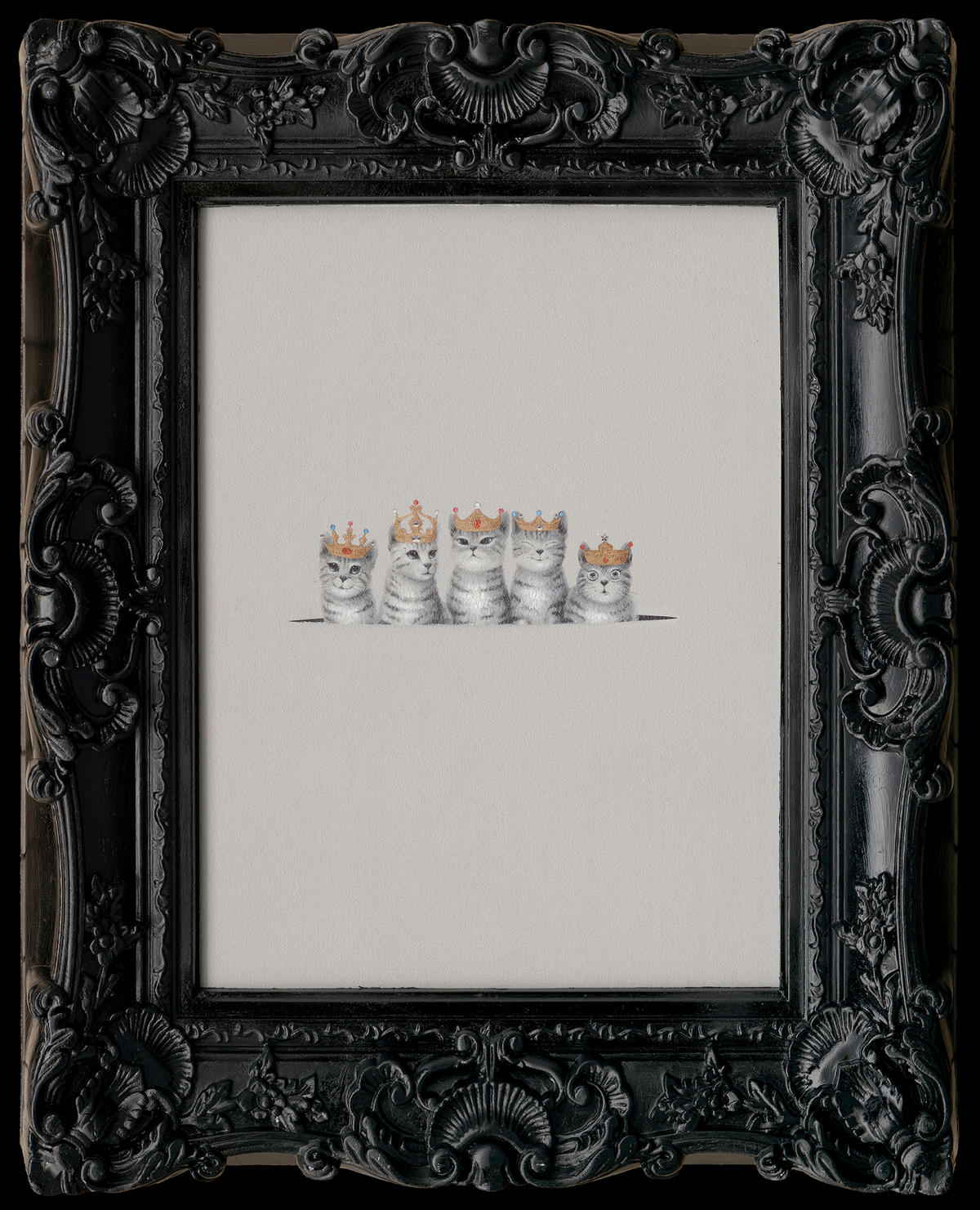 KUNSTDRUCK Tiere 44/54 cm  - Beige/Schwarz, Trend, Papier/Kunststoff (44/54cm) - Monee