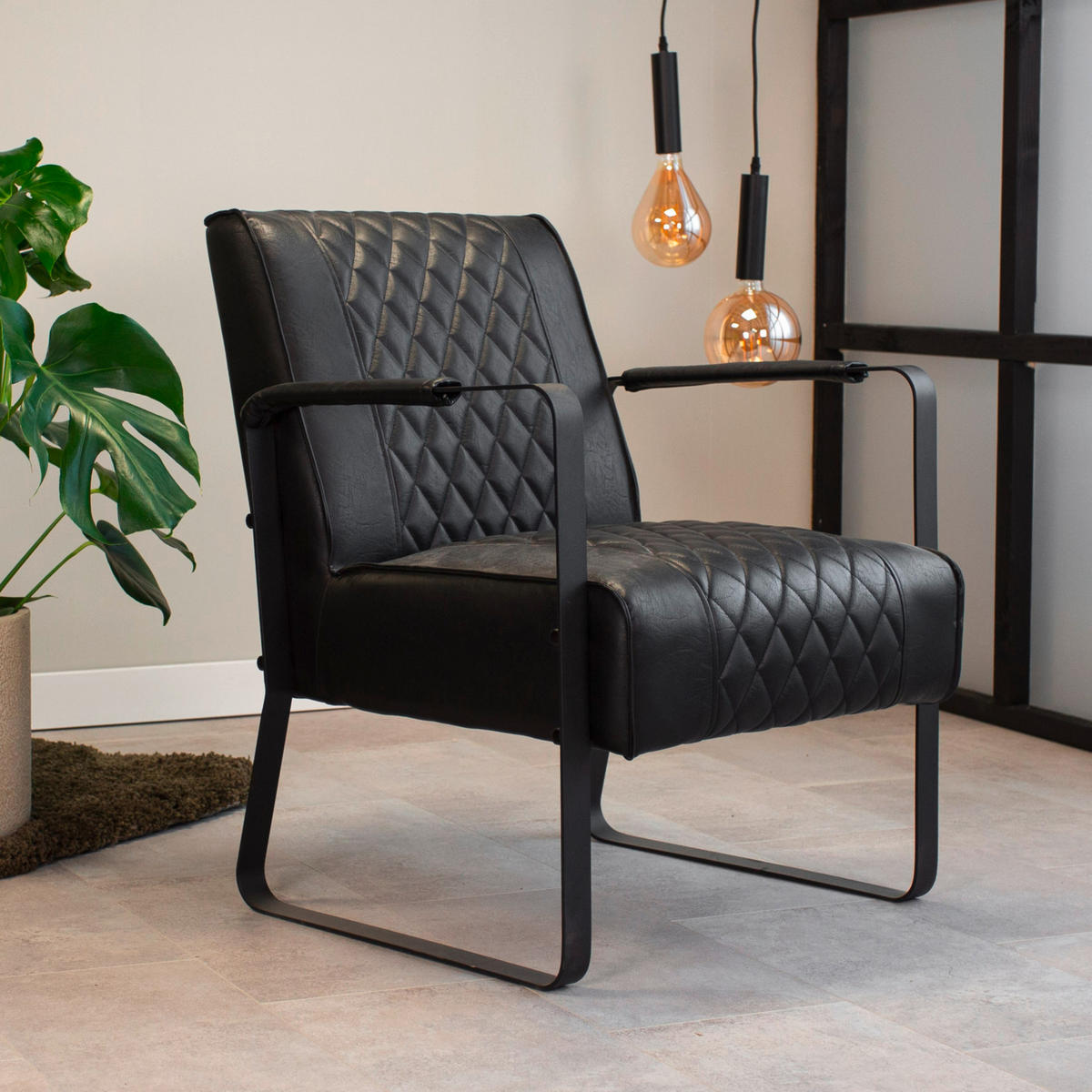 SESSEL in Mikrofaser Schwarz  - Schwarz, MODERN, Textil/Metall (65/82/76cm) - MID.YOU