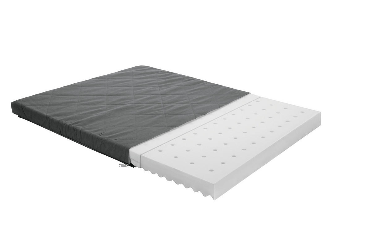 LAUFGITTERMATRATZE SCOTTY     - Anthrazit, Basics, Textil (90,0/72,0/5,0cm) - Paidi