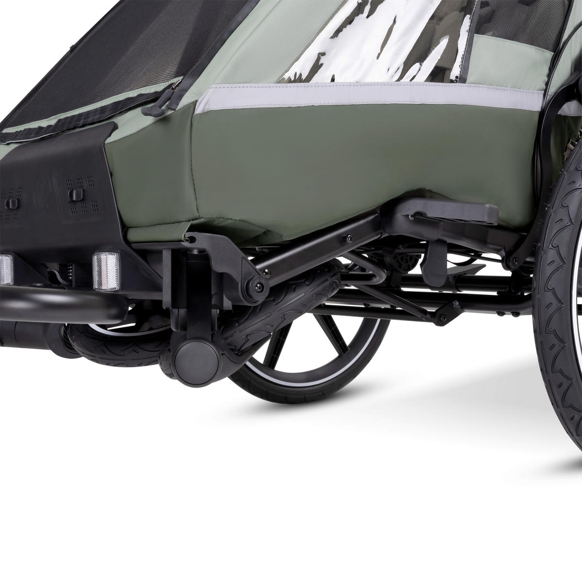 FAHRRADANHÄNGER   Tour 2  - Salbeigrün, Basics, Textil (81/53/56cm) - ABC Design