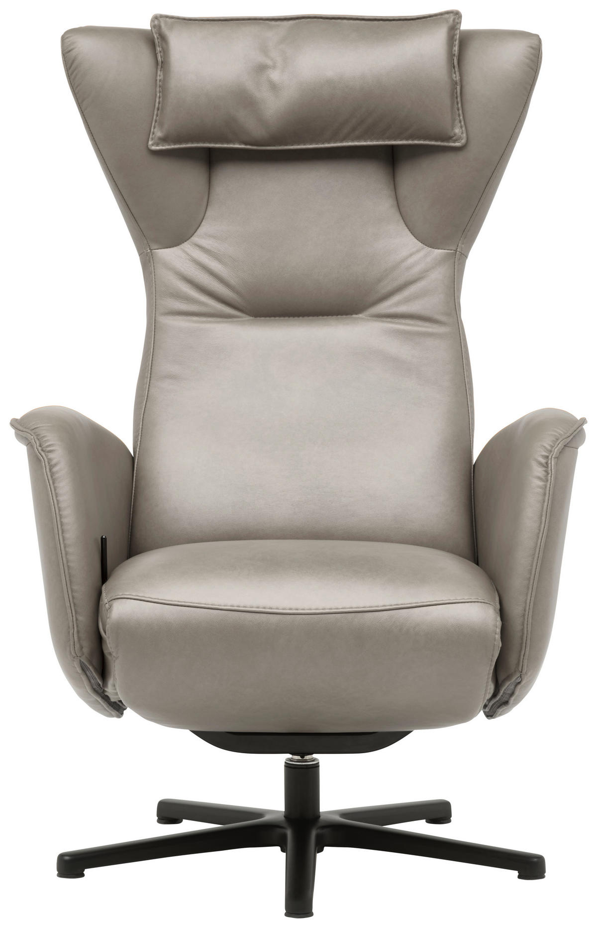 RELAXSESSEL Leder Cappuccino  - Schwarz/Cappuccino, Design, Leder/Metall (75/106/86cm) - Valdera