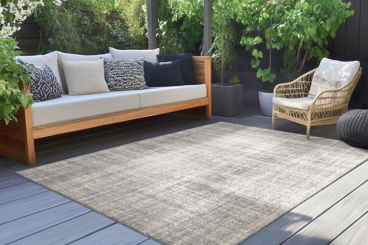 FLACHWEBETEPPICH 160/230 cm Silberfarben rechteckig  - Silberfarben, Basics, Textil (160/230cm) - Kayoom