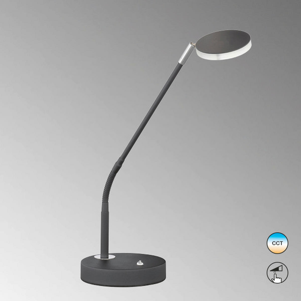 LED-TISCHLEUCHTE Luna 16/60 cm   - Sandfarben/Chromfarben, Basics, Metall (16/60cm)