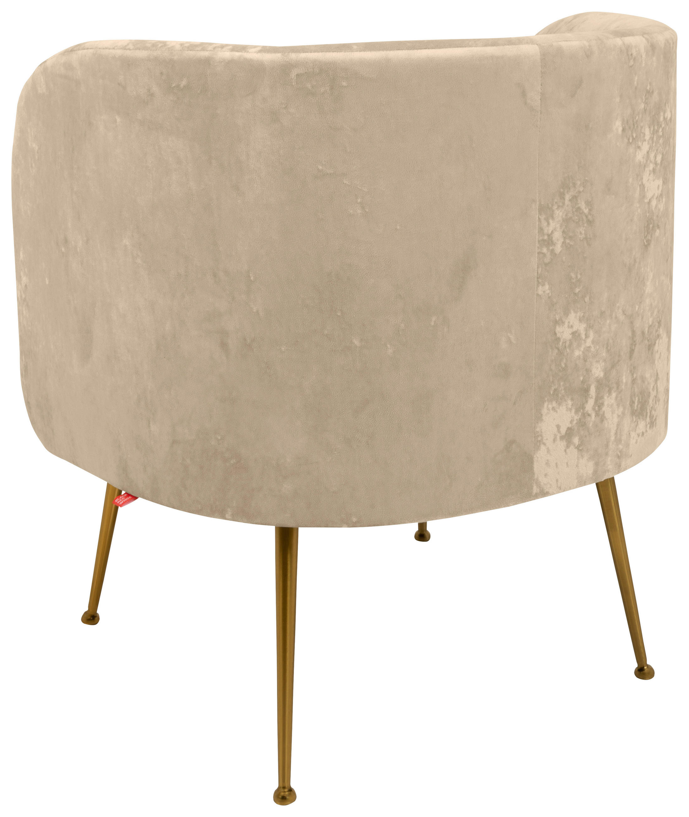 SESSEL Velours Beige - Beige/Goldfarben, KONVENTIONELL, Textil (74/77/70cm) - MID.YOU