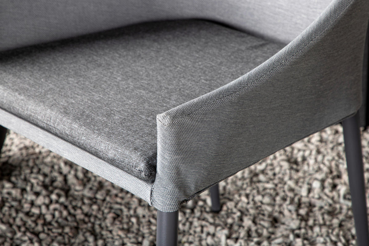UTESTOLAR SET i metall, textil svart, mörkgrå  - mörkgrå/svart, Klassisk, metall/textil (60/81/62cm) - Gardenson