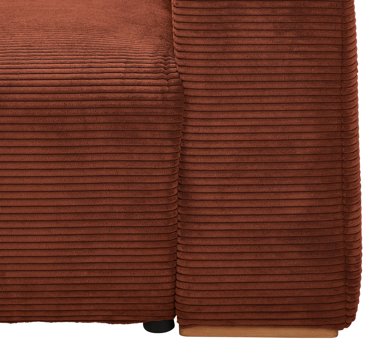 SCHLAFSOFA in Cord Kupferfarben  - Buchefarben/Schwarz, Konventionell, Holz/Kunststoff (255/86/123cm) - Livetastic