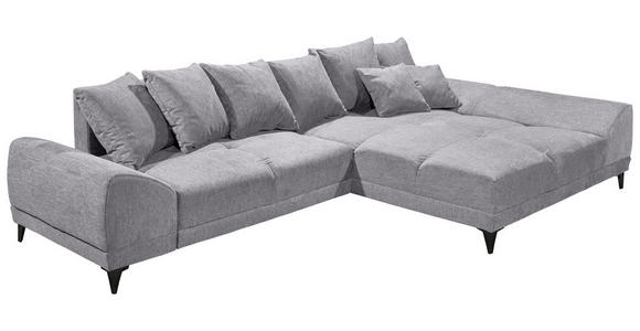 ECKSOFA Hellgrau Webstoff  - Hellgrau/Schwarz, KONVENTIONELL, Kunststoff/Textil (310/185cm) - Carryhome