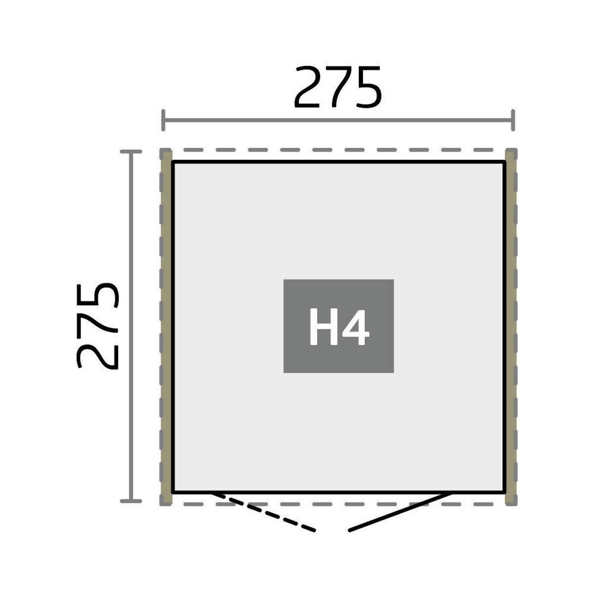 GERÄTEHAUS 275/222/275 cm  - Dunkelgrau, Basics, Metall (275/222/275cm) - Biohort