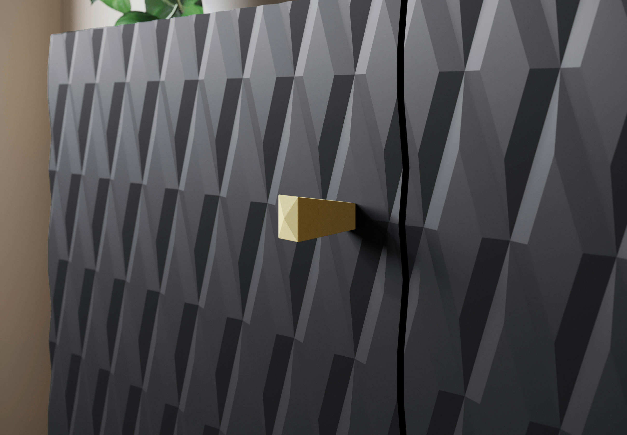 HIGHBOARD  in 120/130/39 cm  - Goldfarben/Schwarz, Trend, Holzwerkstoff/Kunststoff (120/130/39cm) - Livetastic