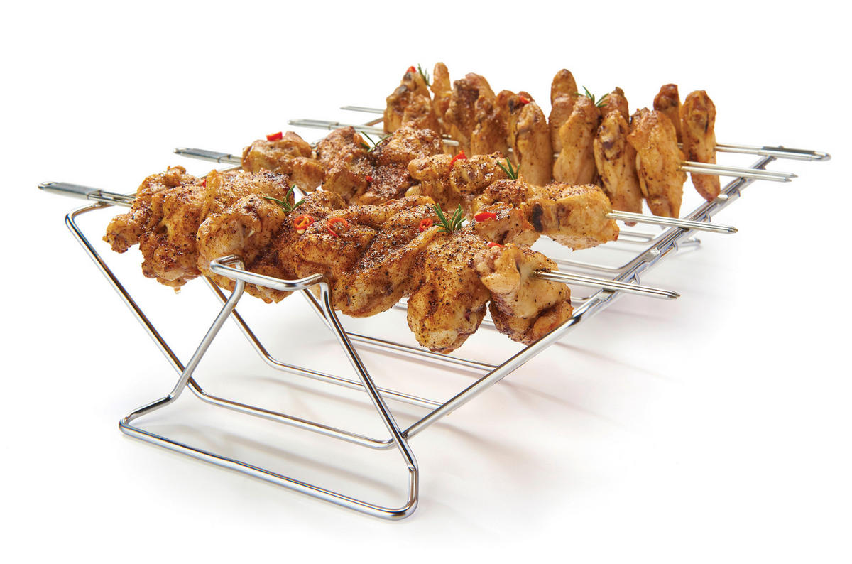 DODATKI ZA ŽAR - srebrne barve, Basics, kovina (39.25/10.1/28.7cm) - Broil King