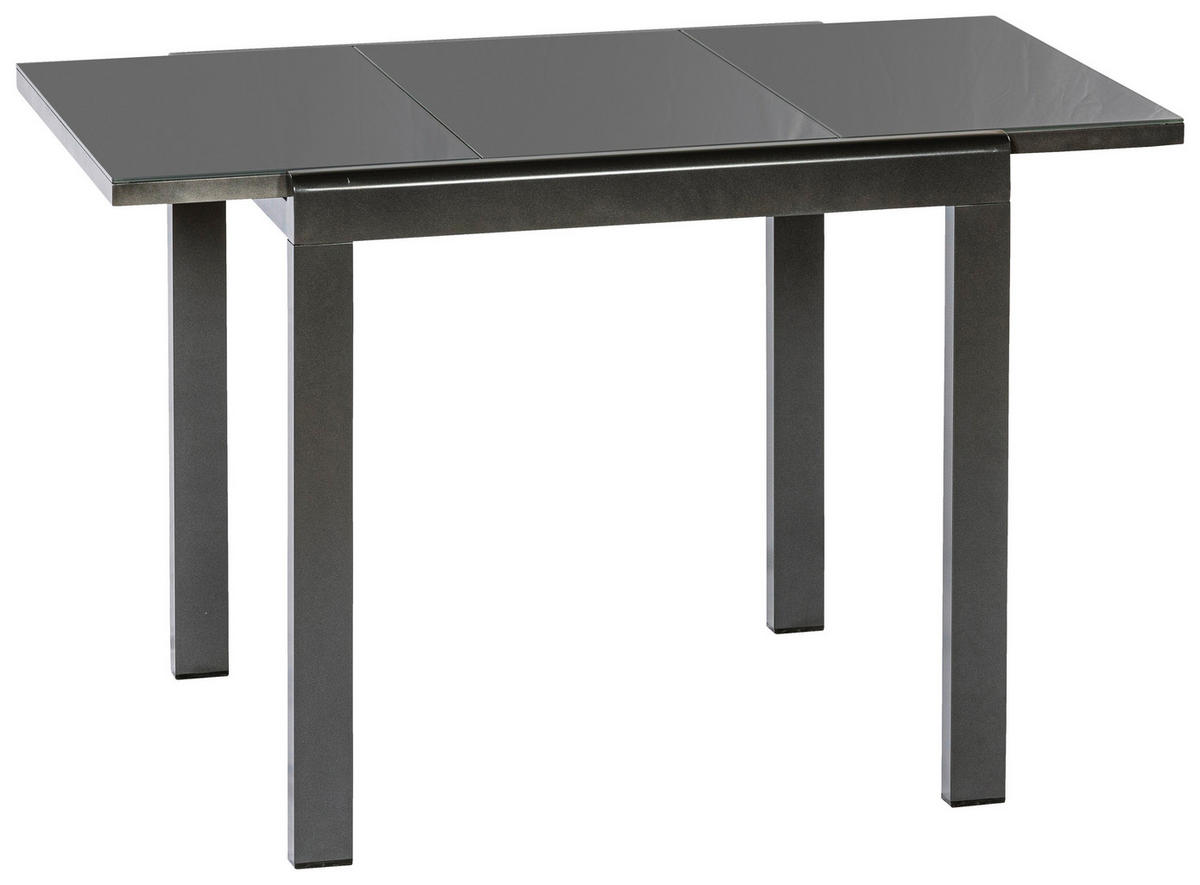 GARTENSET Aluminium  - Graphitfarben/Grau, MODERN, Textil/Metall - Gardenson