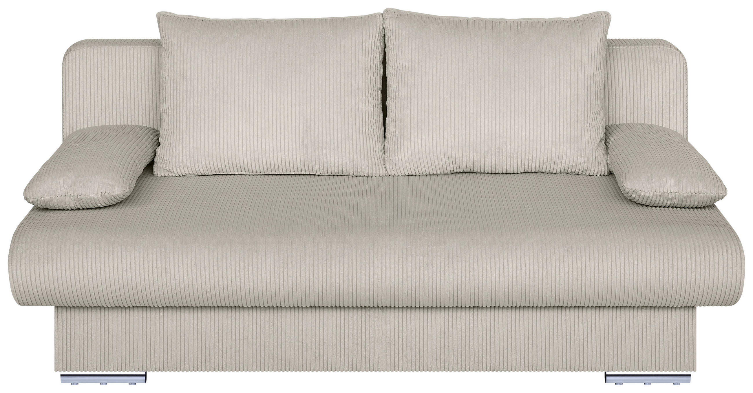 SCHLAFSOFA Cord Creme  - Chromfarben/Creme, Basics, Kunststoff/Textil (193/85/86cm) - P & B
