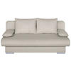 SCHLAFSOFA  mit Rücken echt, Liegefunktion Cord Creme  - Chromfarben/Creme, Design, Kunststoff/Textil (193/85/86cm) - P & B