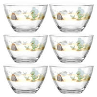 MÜSLISCHALENSET Bambini Aventura 6-teilig  - Trend, Glas (12/7,5/12cm) - Leonardo