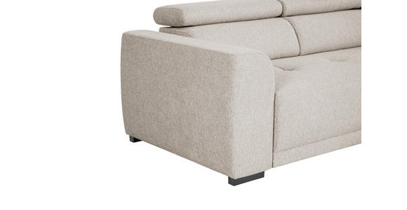 ECKSOFA Greige Struktur - Greige/Schwarz, Design, Kunststoff/Textil (205/284cm) - Xora