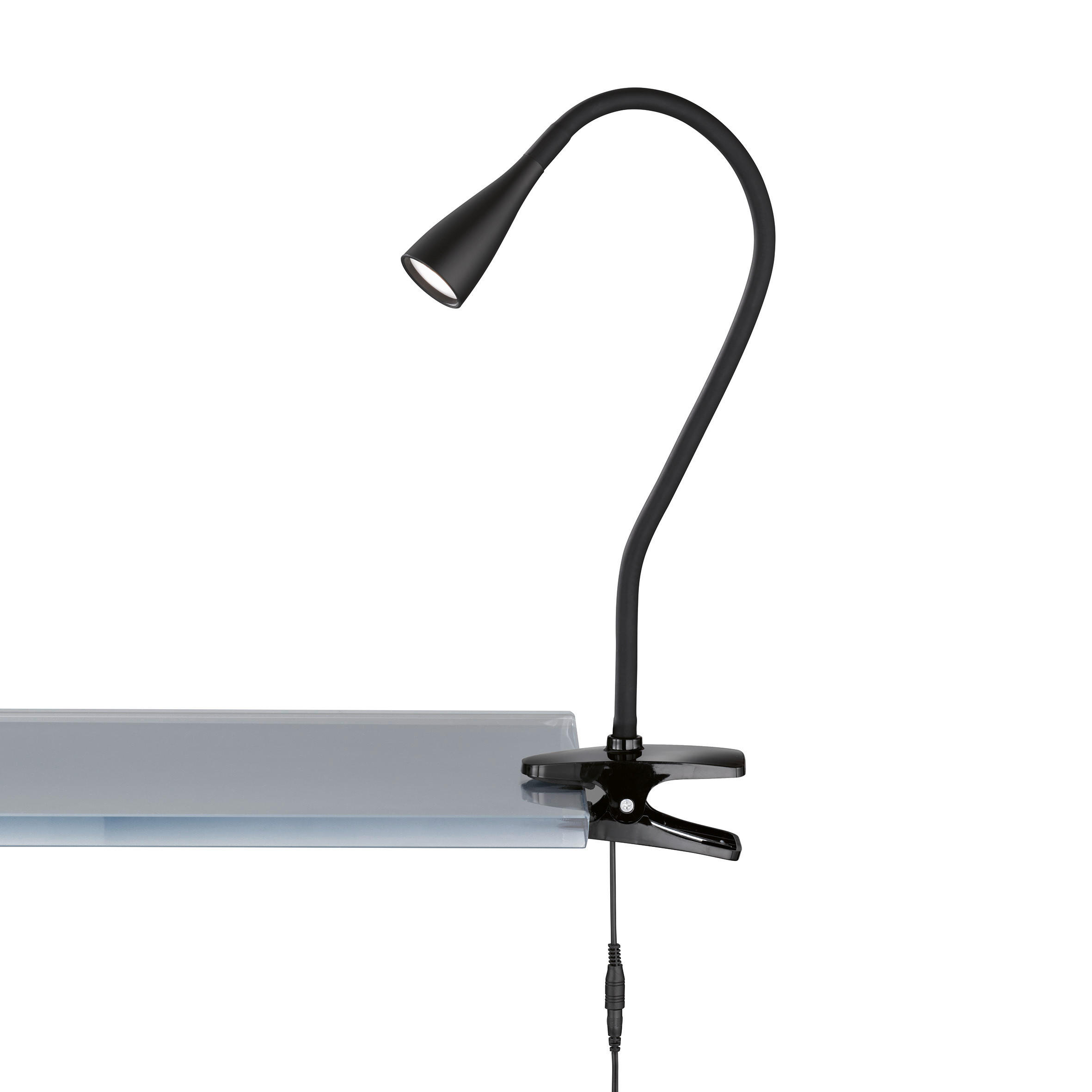 LED-KLEMMLEUCHTE Nox 6/35 cm   - Schwarz, Design, Metall (6/35cm)