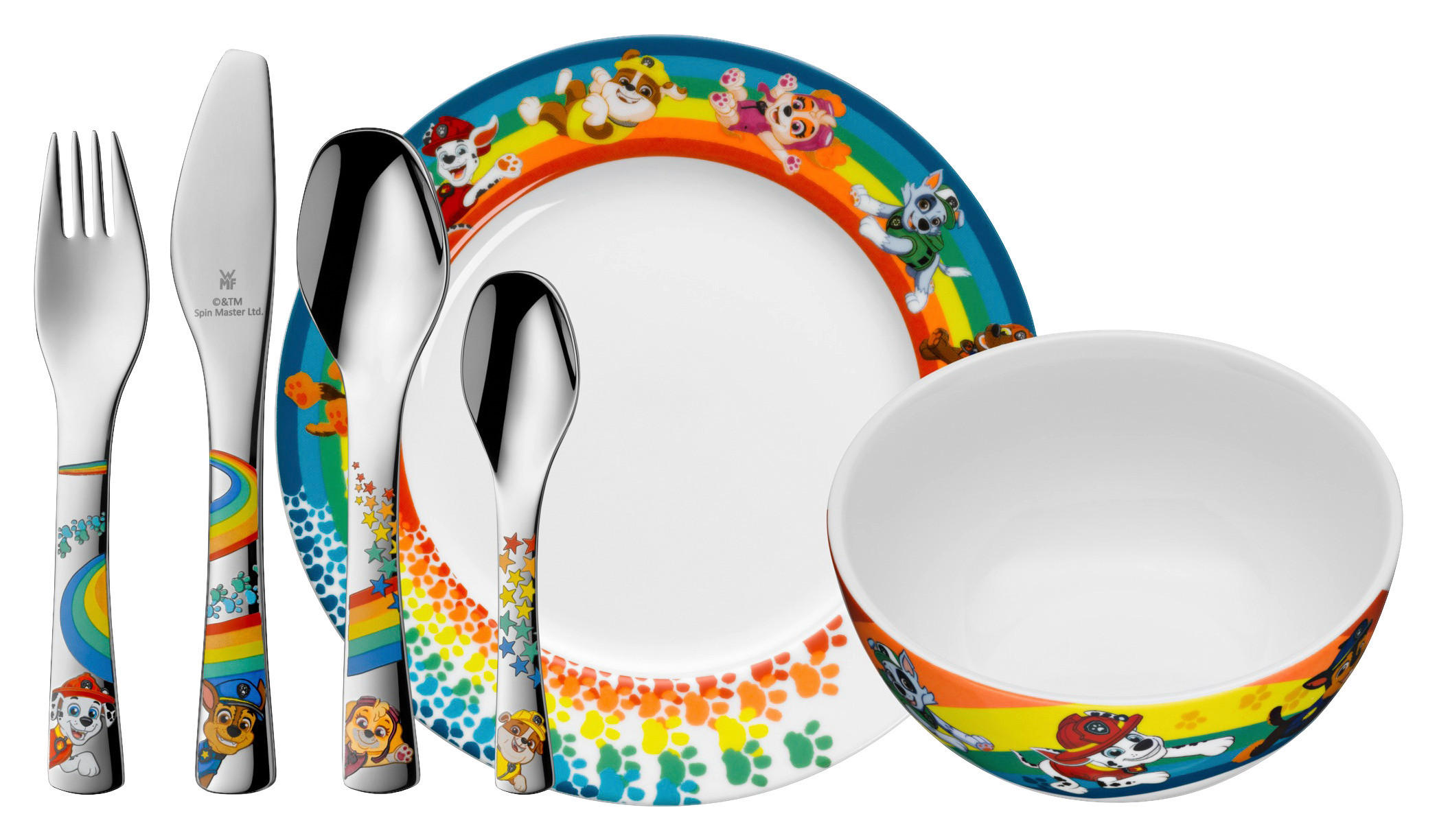 KINDERBESTECK 6-teilig  - Silberfarben/Multicolor, Design, Keramik/Metall - WMF