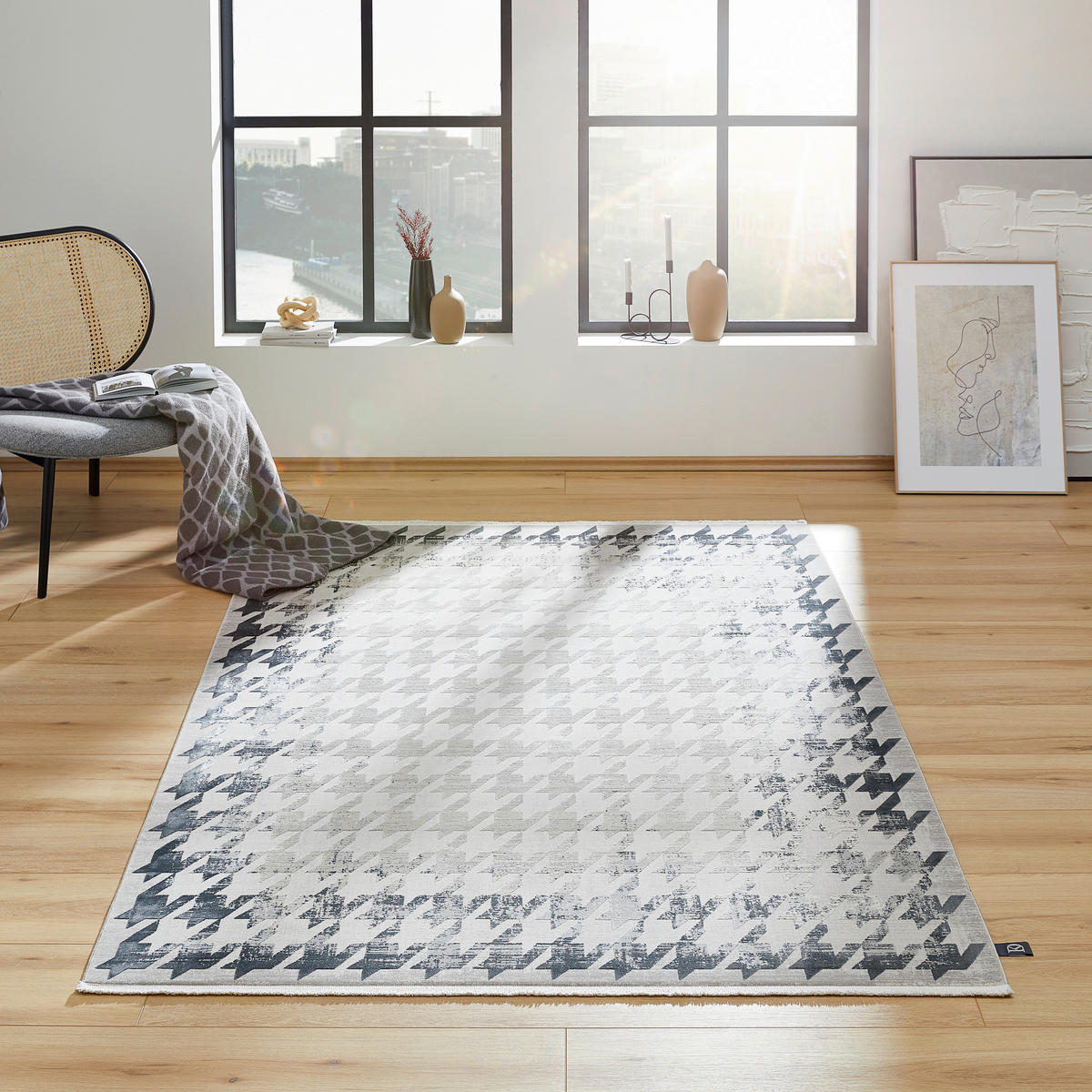 TKANÝ KOBEREC, 120/180 cm, šedá - šedá, Design, textil (120/180cm) - Dieter Knoll