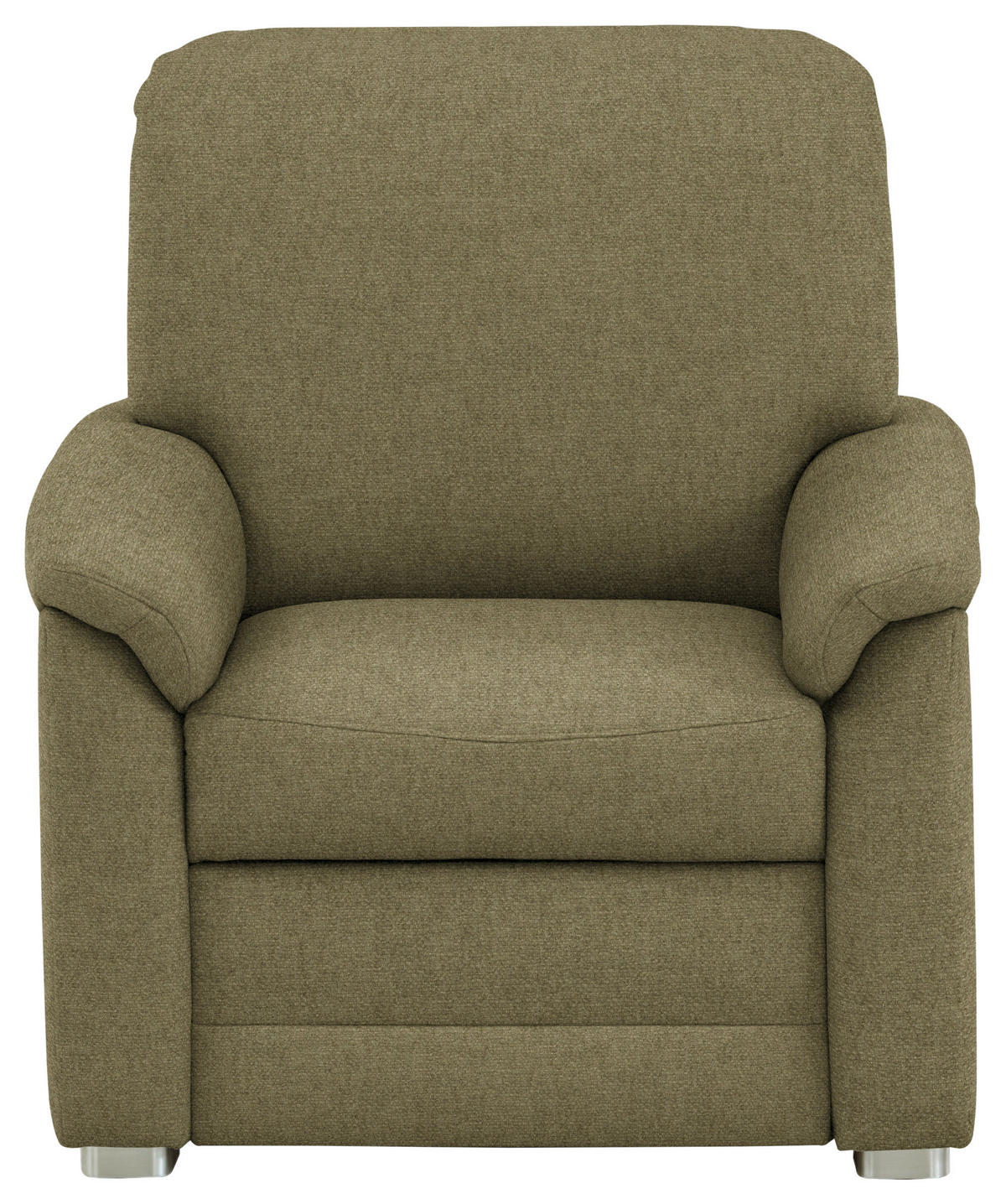 SESSEL in Chenille Schilfgrün  - Schilfgrün/Alufarben, KONVENTIONELL, Textil/Metall (88/96/89cm) - Beldomo Comfort
