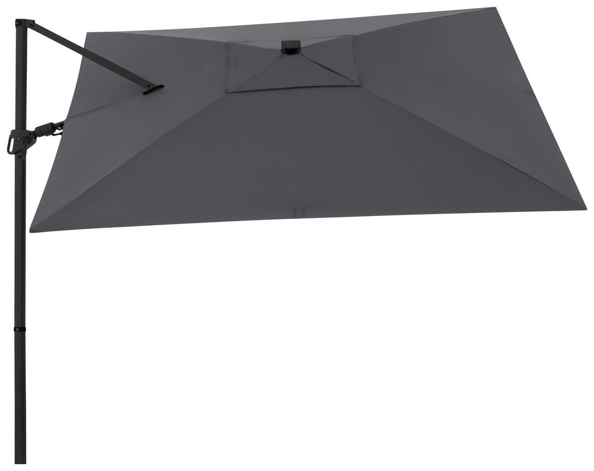 AMPELSCHIRM 300x220 cm Anthrazit  - Anthrazit, Design, Textil/Metall (300/220cm) - Dieter Knoll