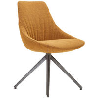 STUHL  Beinauswahl, Lederauswahl, Stoffauswahl, Sitzfläche 360° drehbar Bouclé  Bronzefarben  - Anthrazit/Bronzefarben, Design, Textil/Metall (55/87/62cm) - Bert Plantagie
