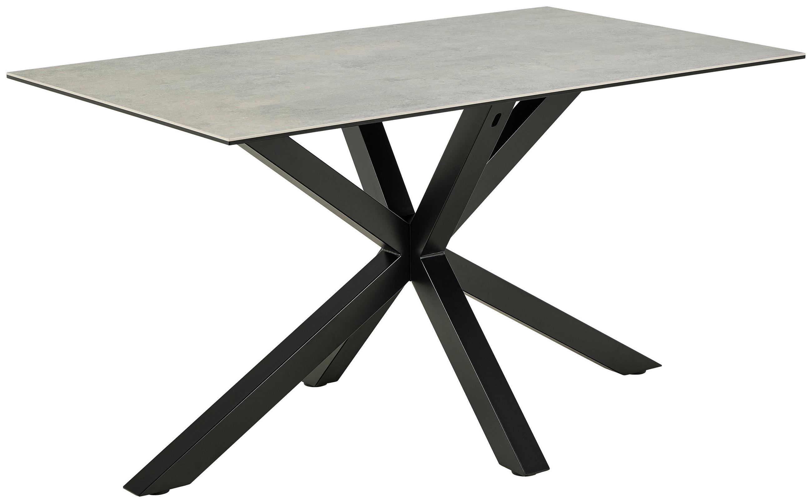 ESSTISCH in Metall, Keramik 135/80/75,5 cm  - Schwarz/Grau, Trend, Keramik/Metall (135/80/75,5cm) - MID.YOU