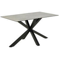 ESSTISCH in Keramik, Metall  - Schwarz/Grau, Trend, Keramik/Metall (135/76/80cm) - MID.YOU