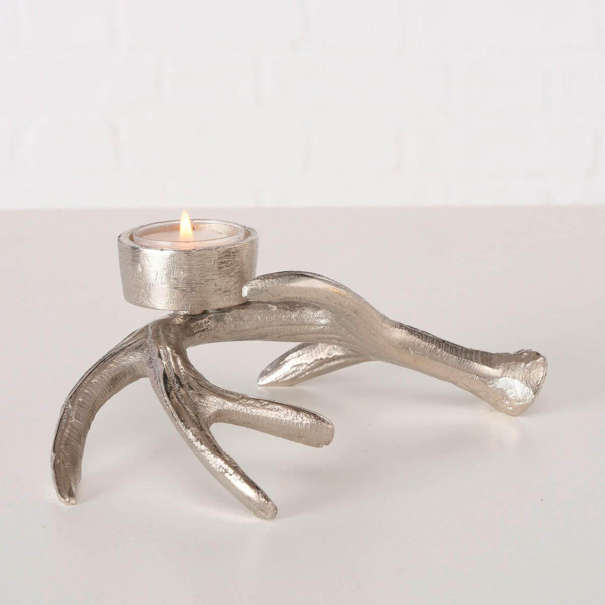 TEELICHTHALTER - Silberfarben, Basics, Metall (21/10/8cm)