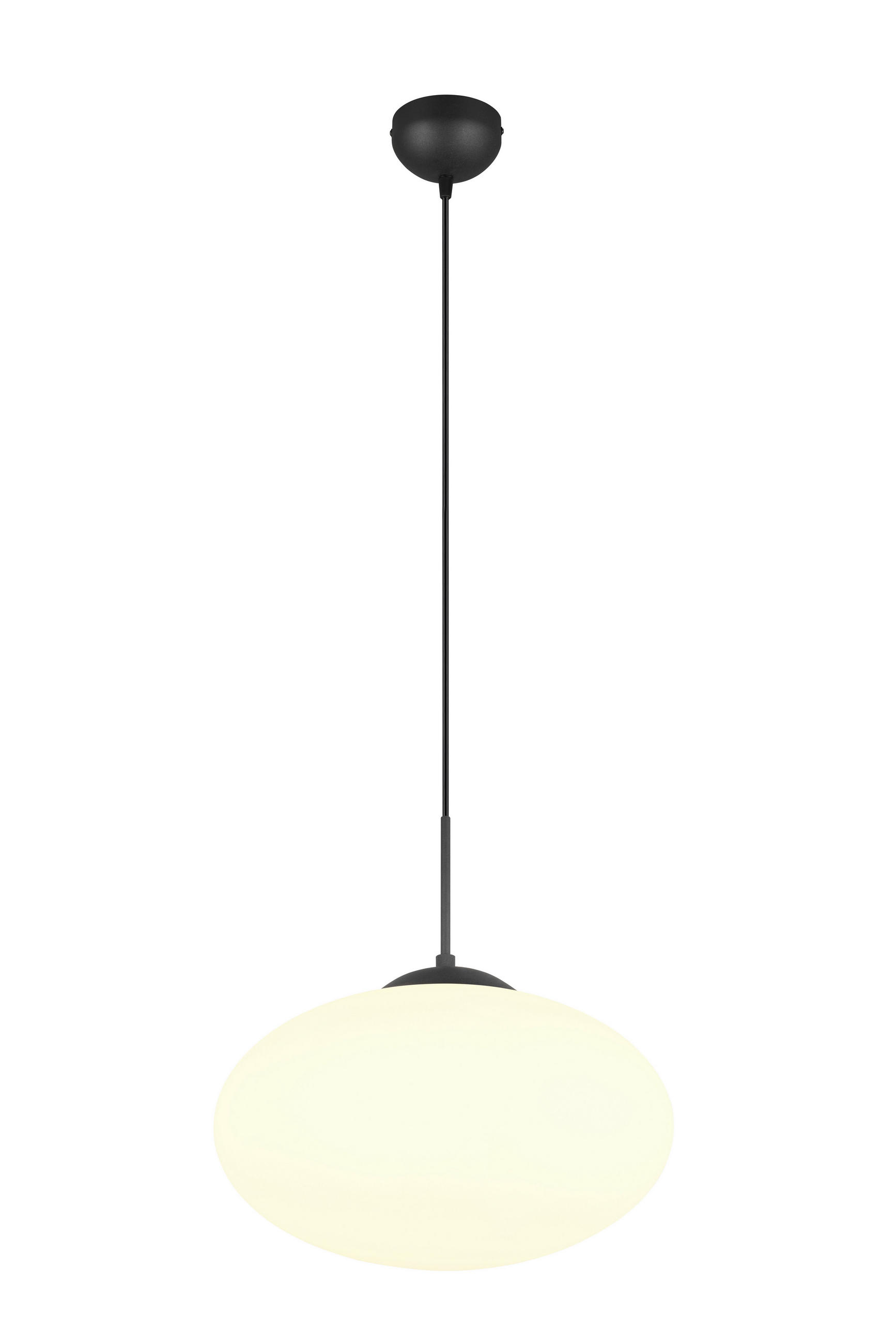 HÄNGELEUCHTE 40/150 cm   - Schwarz/Weiß, Basics, Glas/Metall (40/150cm) - Trio Leuchten