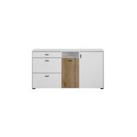 SIDEBOARD  in  - Eichefarben/Schwarz, Design, Holzwerkstoff/Kunststoff (150cm) - MID.YOU
