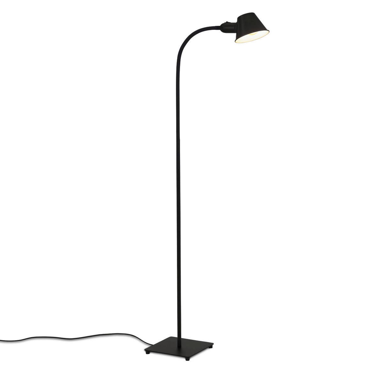 STOJACIA LAMPA, 22/22/152 cm - čierna, Design, kov (22/22/152cm)